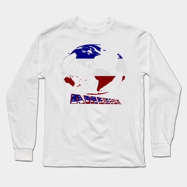 America, Independence Day Long Sleeve T-Shirt by aimadkhouya